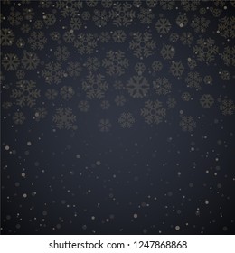 Winter dark background of snowflakes