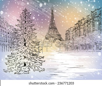 Día del invierno en París