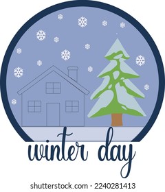 The Winter day T-shirt design