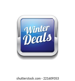 Winter Deals Blue Vector Icon Button