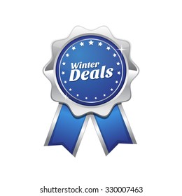 Winter Deals Blue Vector Icon Design