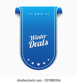 Winter Deals Blue Vector Icon Design