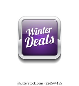 Winter Deals Purple Vector Icon Button