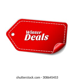 Winter Deals Red Vector Icon Design