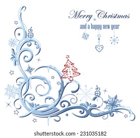 Winter decoration, snow and Christmas design