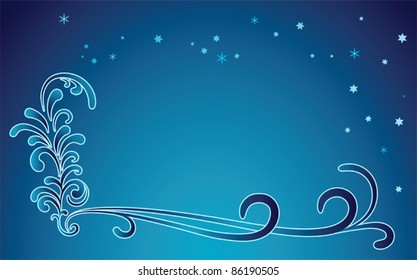 Winter decorative background, vector illustration
