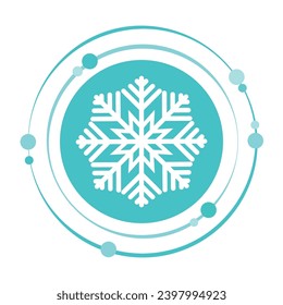 Winter decorative snowflake vector illustration graphic icon symbol