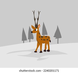 Ilustración de vectores de animales de invierno