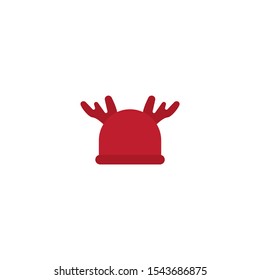 Winter deer hat icon on a white background