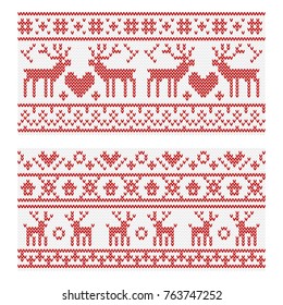 winter deers christmas holiday border