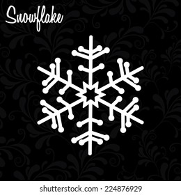 Winter design over black background, vector illustration