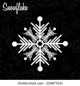 Winter design over black background, vector illustration