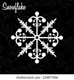 Winter design over black background, vector illustration