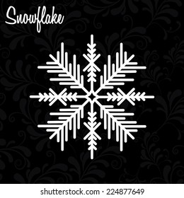 Winter design over black background, vector illustration