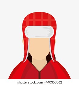 Winter design. Season icon. Colorfull illustration, vector graph