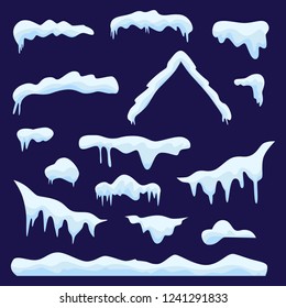 Winter design. Snow and ice set.