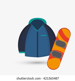 Winter design. Sport icon. Colorful illustration 