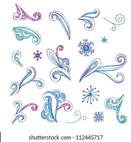 Winter doodles, elements for design