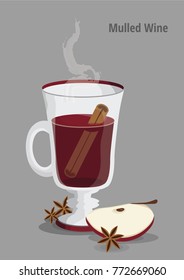 Winter drink mulled wine