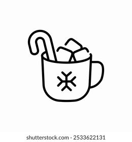 winter drinks icon sign vector