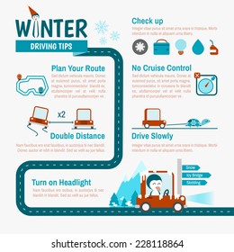 Winter Driving Tips Infographics For Safety Trip