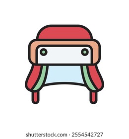 Winter Earflaps Icon Vector Illustration