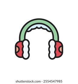 Winter Earmuffs Icon Vector Illustration