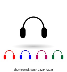 Winter earmuffs multi color icon. Simple glyph, flat vector of winter icons for ui and ux, website or mobile application on white background