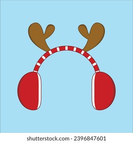 winter earmuffs vector illustration. Suitable for sticker, t-shirt, mug, etc.Eps 10

