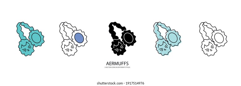 winter earmuffs vector type icon