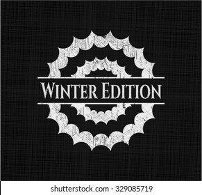 Winter Edition with chalkboard texture