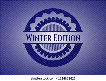  Winter Edition emblem with denim high quality background