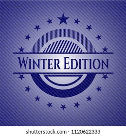 Winter Edition emblem with jean high quality background