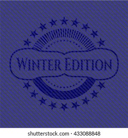 Winter Edition emblem with jean high quality background