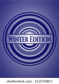 Winter Edition emblem with jean texture