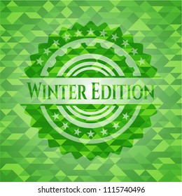 Winter Edition green mosaic emblem