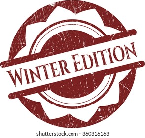 Winter Edition grunge stamp