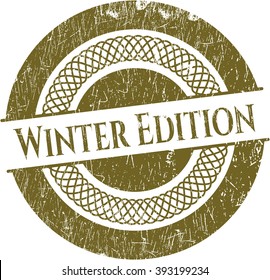 Winter Edition grunge stamp