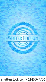 Winter Edition light blue mosaic emblem