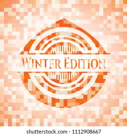  Winter Edition orange mosaic emblem with background