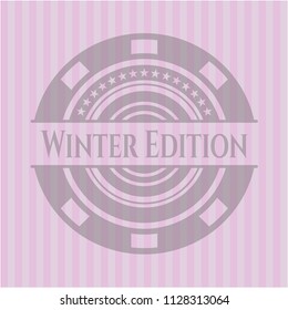 Winter Edition pink emblem. Retro