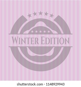 Winter Edition pink emblem. Vintage.