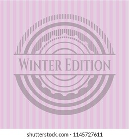 Winter Edition realistic pink emblem