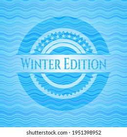 Winter Edition water concept style badge. Vector Illustration. Detailed. 