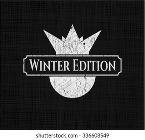 Winter Edition written with chalkboard texture