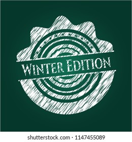 Winter Edition written on a chalkboard