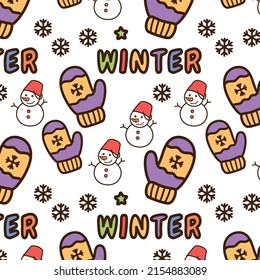 winter elements pattern design vector