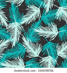 Winter Evergreen Tree Abstract Seamless Pattern.Flat Illustration for Surface , Invitation , Notebook, Banner , Wrap Paper ,Textiles, Cover, Magazine ,Postcard Background ,Textile , Wallpaper, Fashion