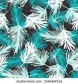 Winter Evergreen Tree Abstract Seamless Pattern.Flat Illustration for Surface , Invitation , Notebook, Banner , Wrap Paper ,Textiles, Cover, Magazine ,Postcard Background ,Textile , Wallpaper, Fashion