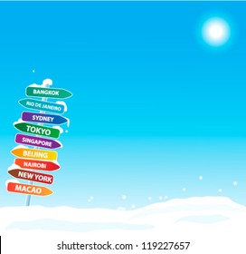 Winter exotic trip. Eps10 background